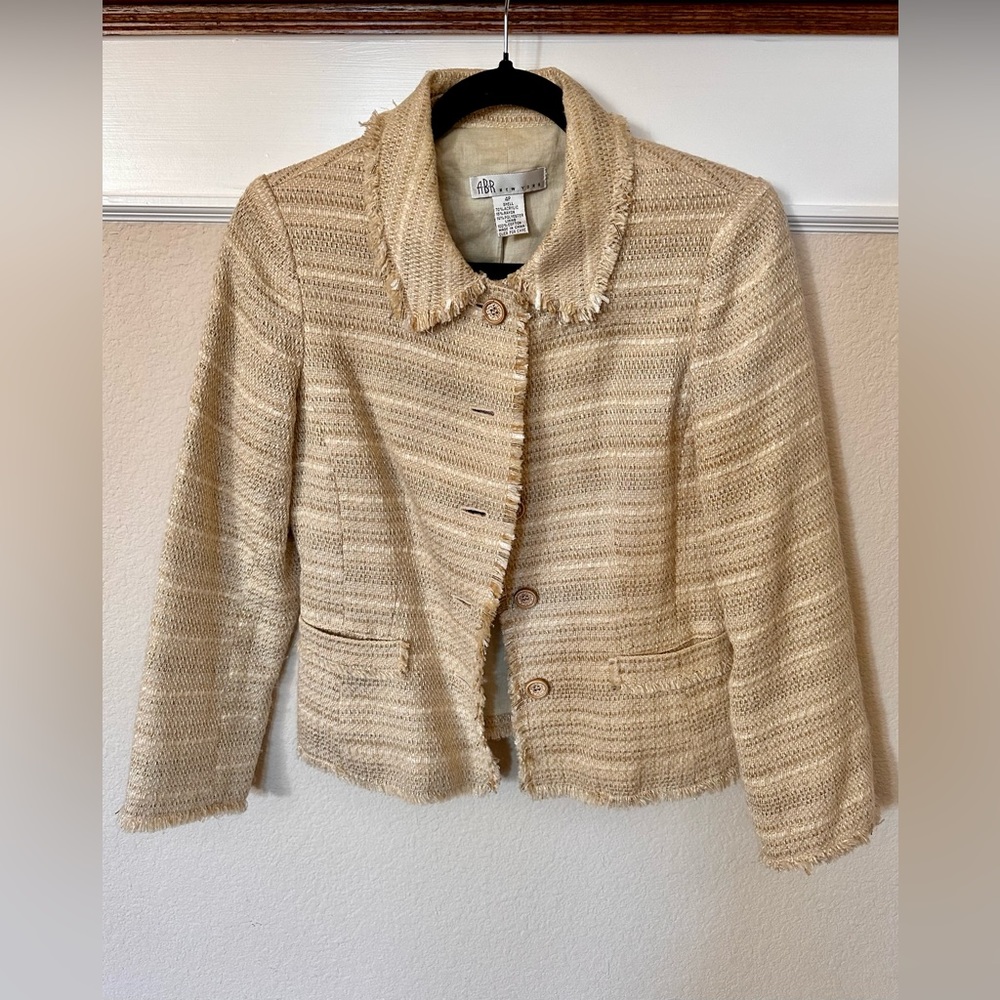 ABR New York gold tone fitted jacket